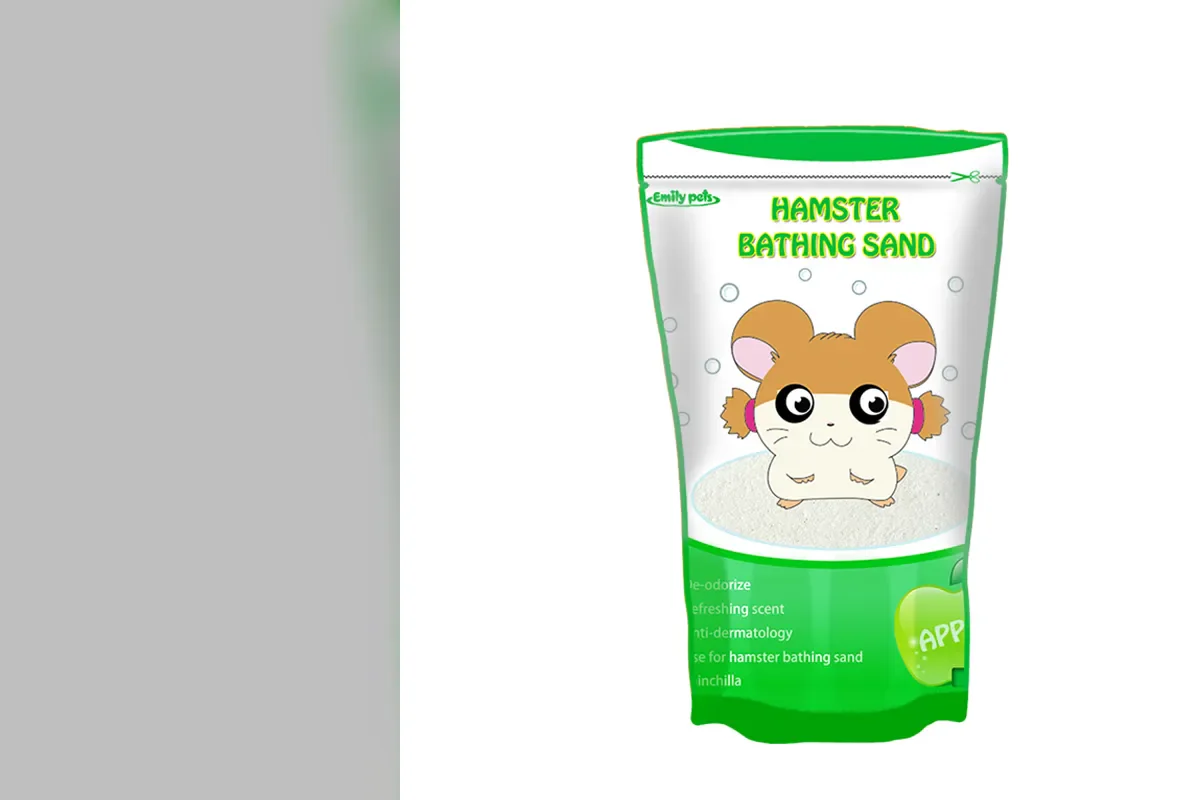 Official Emily pets green hamster bathing sand retail pouch