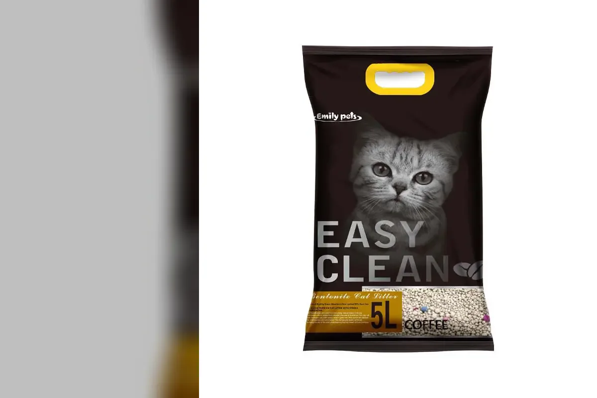 Official Emily pets Easy Clean coffee bentonite cat litter package