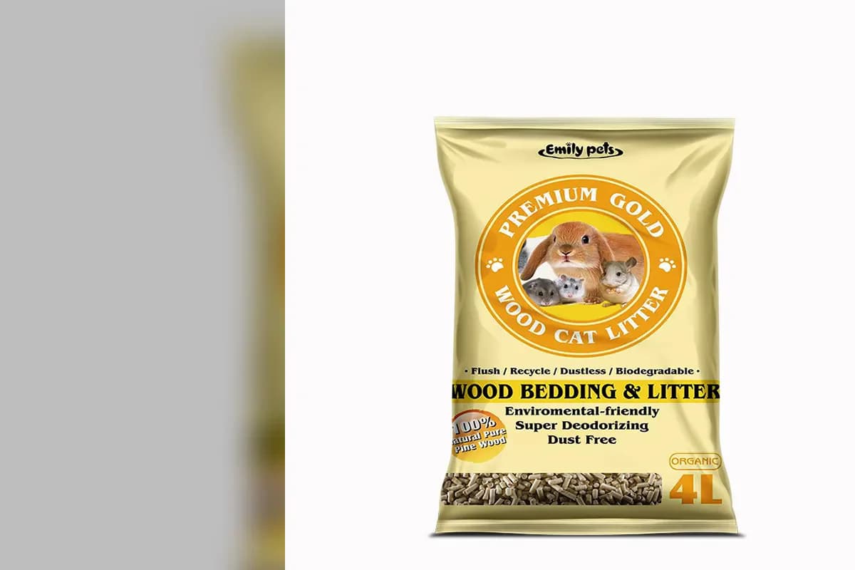 Official Emily pets Premium Gold wood bedding and litter package