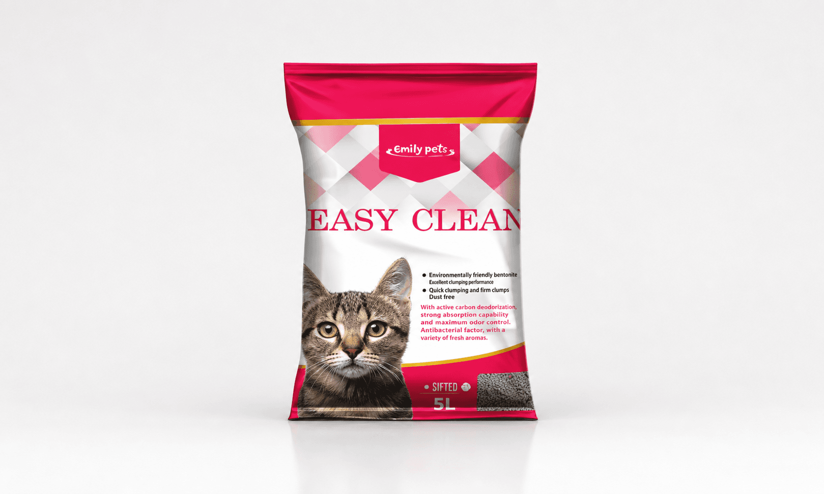 Easy Clean 5L bentonite cat litter packaging