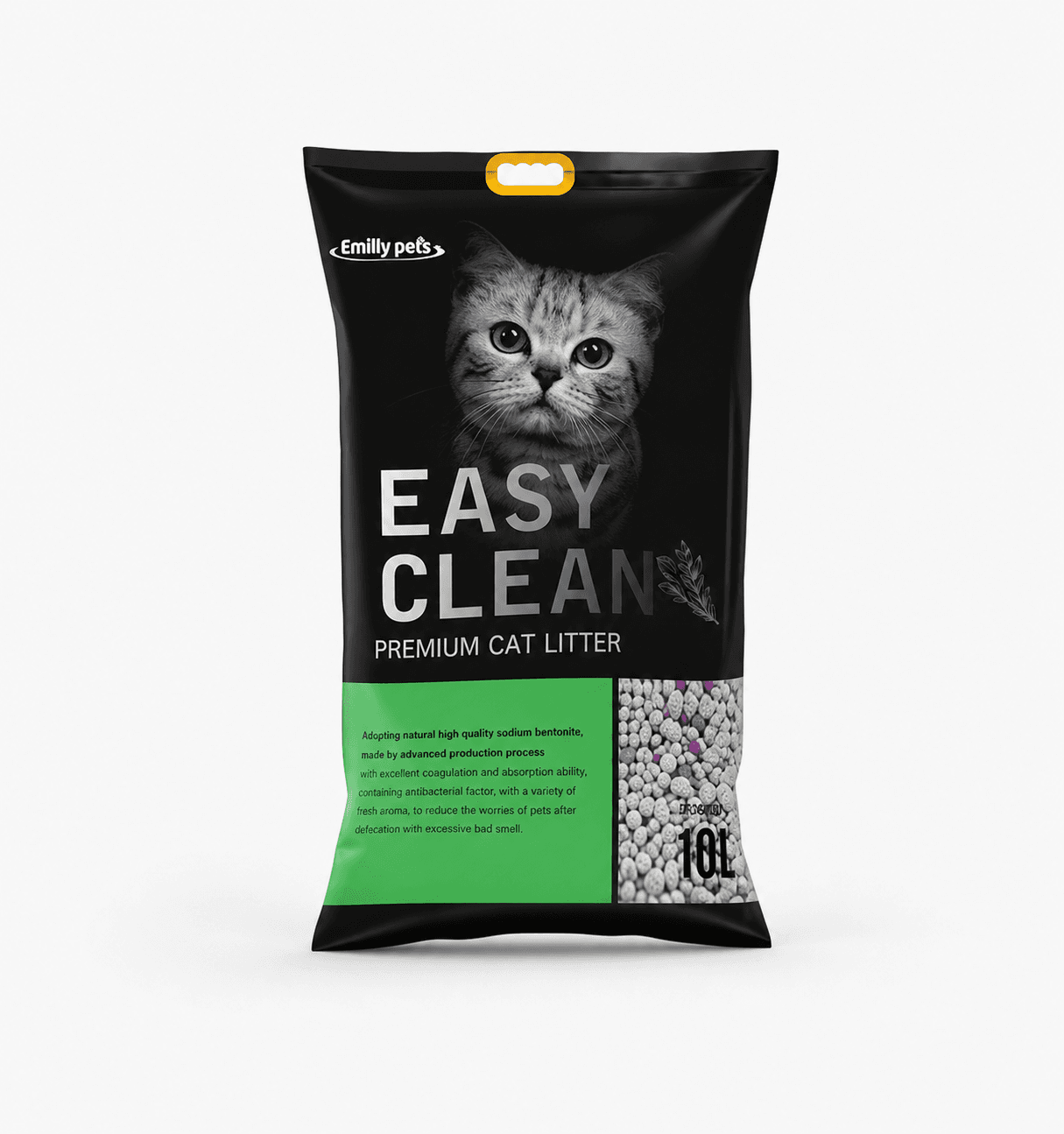 Easy Clean Premium 10L bentonite cat litter packaging